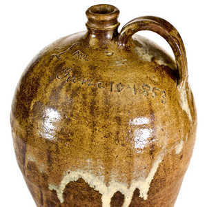 Exceptional Stoneware Jug by Dave, Inscribed Lm / June 10 1853, Edgefield District, SC